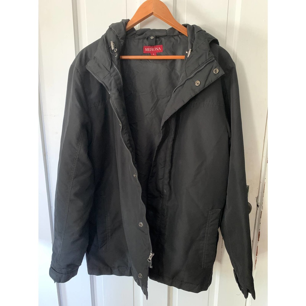 Men's Merona Shell Jacket - Black - Size M